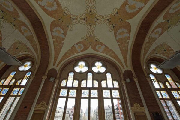 Espagne Barcelone Sant Pau - plafond de l'entrée