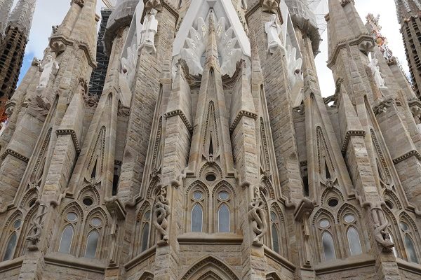 Espagne Barcelone Sagrada Familia extérieur détail façade